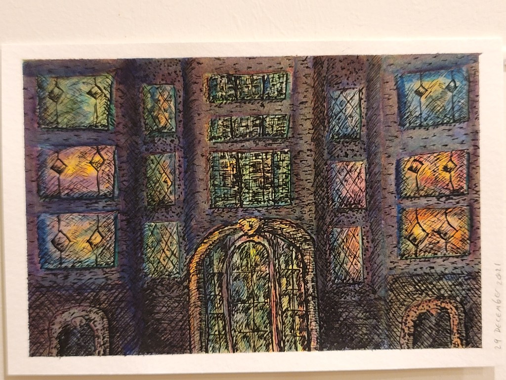 A watercolor painting of a building with lights in the windows

Copyright Ephraim Das Janssen 2023